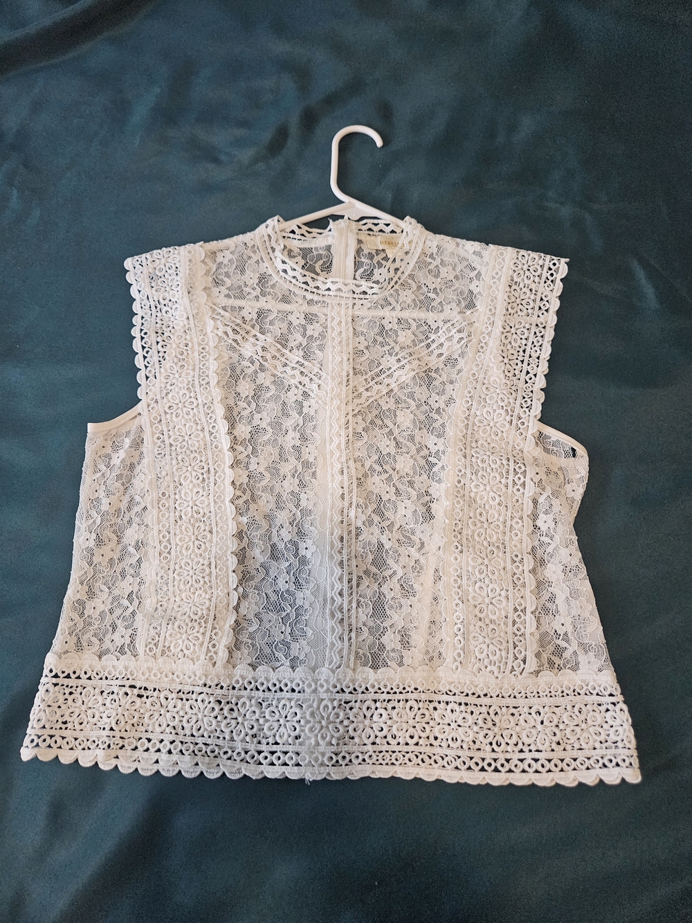 Rebellion White Lace Overlay Sleeveless Camisole